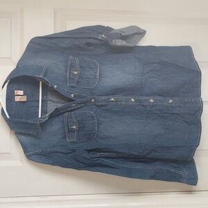 Final Sale! Women's Denim Collar Dress Shirt